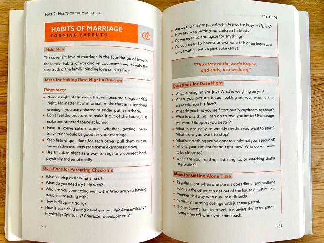 Habits of the household justin earley marriage questions chart zondervan book review 2022