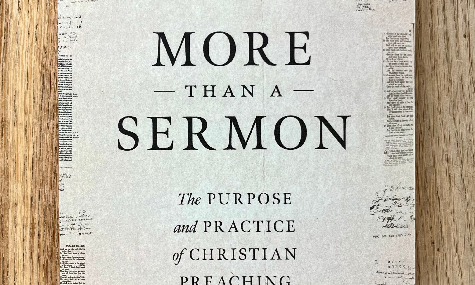 More than a sermon douglas webster book cover